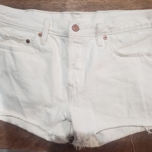 Levis denim daisy duke style shorts, Size 30, White